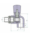 На фото Hi-Therm PP-R angle radiator valve